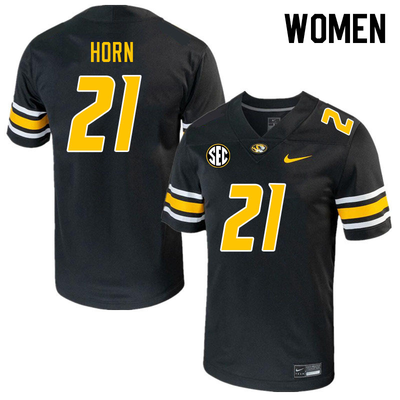 Women #21 Sam Horn Missouri Tigers College 2023 Football Stitched Jerseys Sale-Black - Click Image to Close